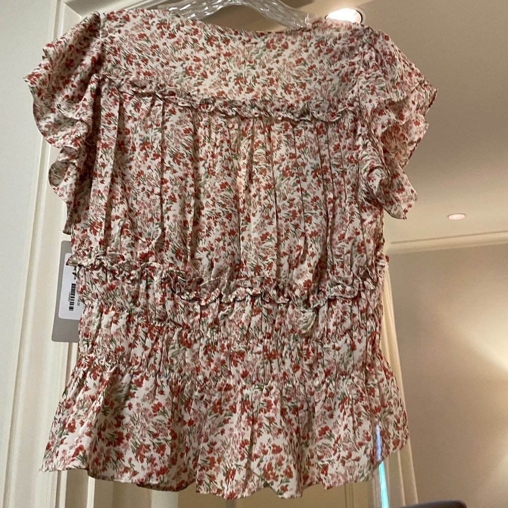 Floral Ruffle Blouse (S) - Picture 2 of 3